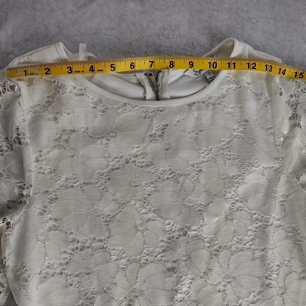 Speechless Women's Eggshell Lace Bodycon Dress with Back Zipper Size 7 (NWT) - Picture 10 of 16